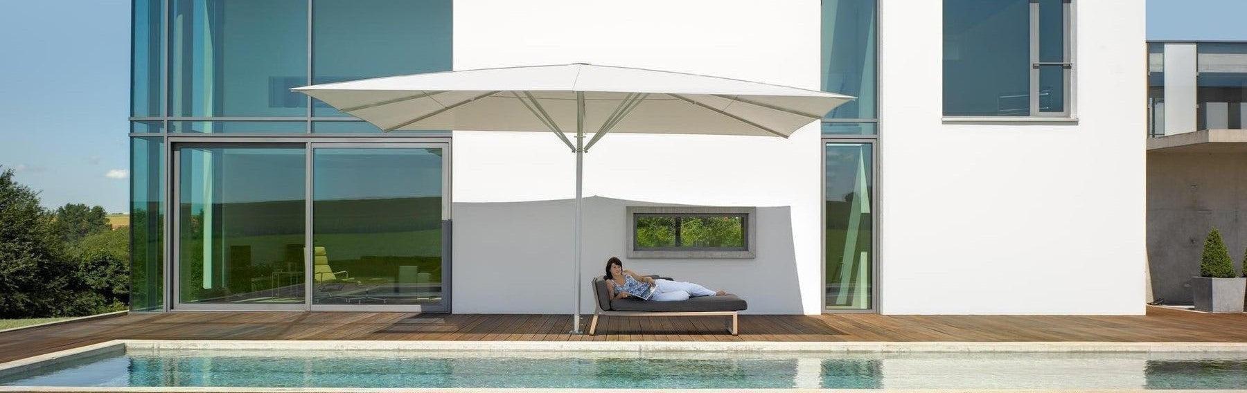 Maypole Parasole Universale Blu Per Roulotte E Camper – Tenda Da Sole Regolabile Con Pali In Acciaio, 250x250 Cm, Resistente All'acqua E Ai Raggi UV