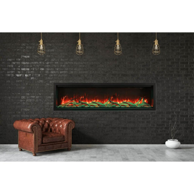 Amantii 42" Symmetry Extra Tall Built-in Smart Wifi Electric Indoor/Outdoor Fireplace-Patio Pelican