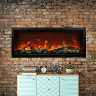 Amantii 42" Symmetry Extra Tall Built-in Smart Wifi Electric Indoor/Outdoor Fireplace-Patio Pelican