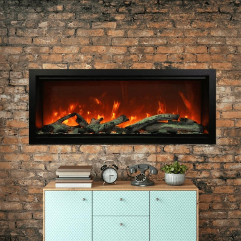 Amantii 42" Symmetry Extra Tall Built-in Smart Wifi Electric Indoor/Outdoor Fireplace-Patio Pelican