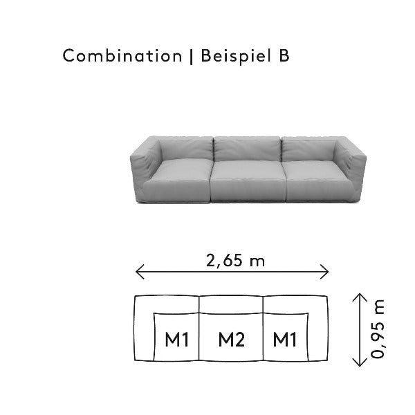 Blomus GROW Outdoor Patio Sectional Sofa - Combination B-Patio Pelican