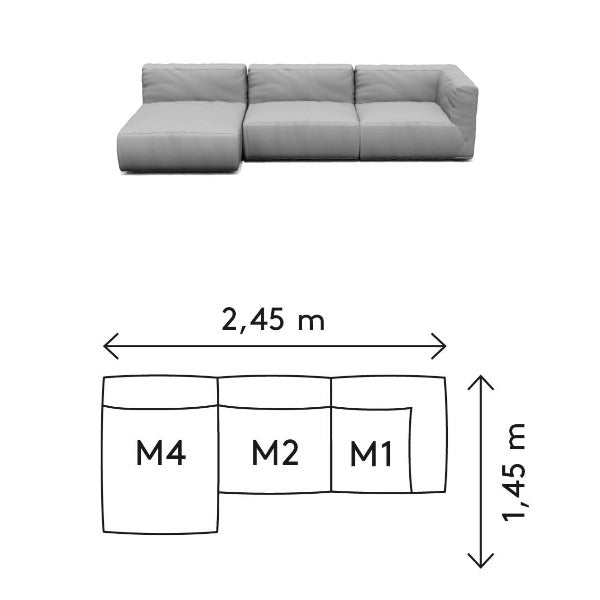 Blomus GROW Outdoor Patio Sectional Sofa - Combination D-Patio Pelican