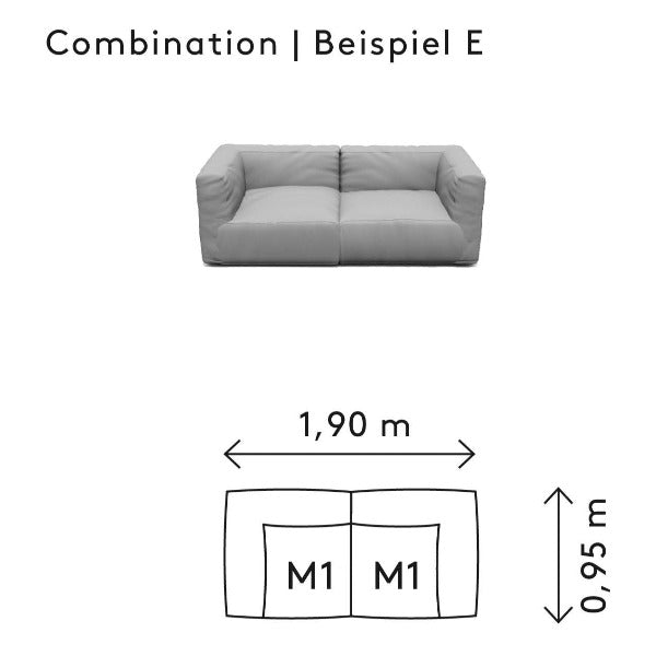 Blomus GROW Outdoor Patio Sectional Sofa - Combination E-Patio Pelican
