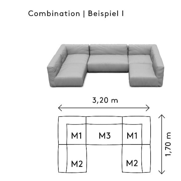 Blomus GROW Outdoor Patio Sectional Sofa - Combination I-Patio Pelican