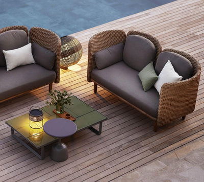 Cane-line Arch 2-Seater Sofa with High Arm/Backrest-Patio Pelican