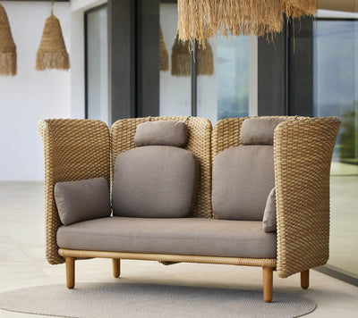 Cane-line Arch 2-Seater Sofa with High Arm/Backrest-Patio Pelican