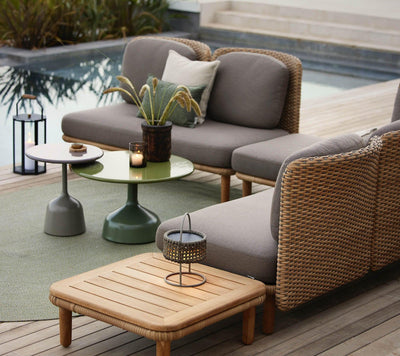 Cane-line Arch 3-Seater Sofa with Low Arm/Backrest and Chaise Lounge-Patio Pelican