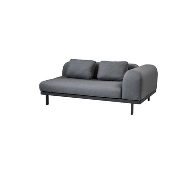 Cane-line Space 2-Seater Module Sofa with Side Cushion-Patio Pelican