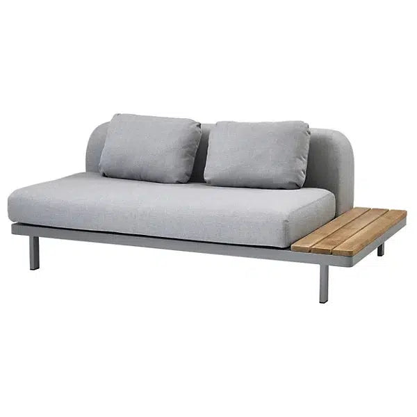 Cane-line Space 2-Seater Module Sofa with Side Plate-Patio Pelican