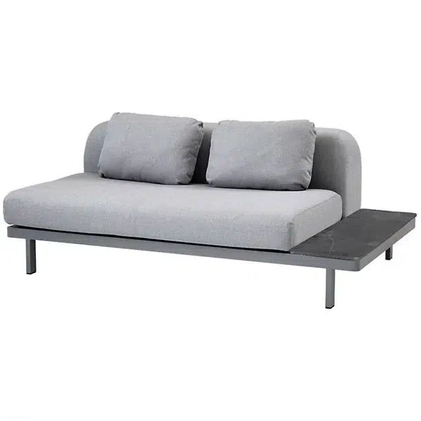 Cane-line Space 2-Seater Module Sofa with Side Plate-Patio Pelican