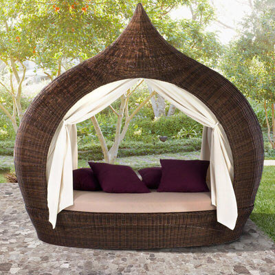 Domus Ventures Eye Catcher Double Outdoor Lounge with 2 Open Sides-Patio Pelican