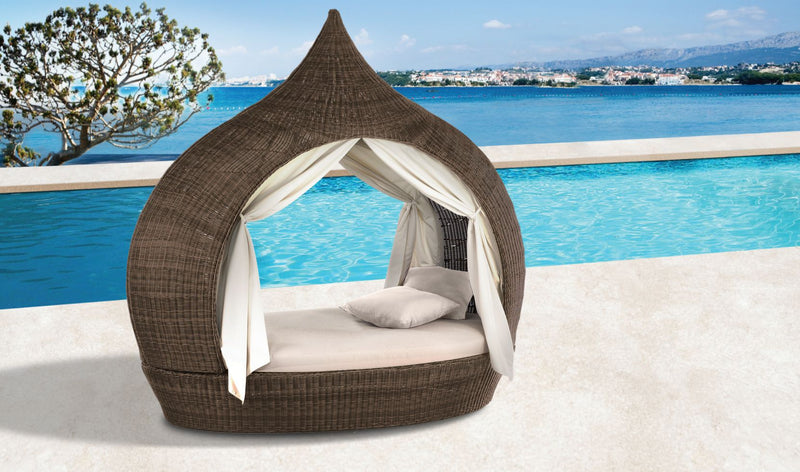 Domus Ventures Eye Catcher Double Outdoor Lounge with 2 Open Sides-Patio Pelican