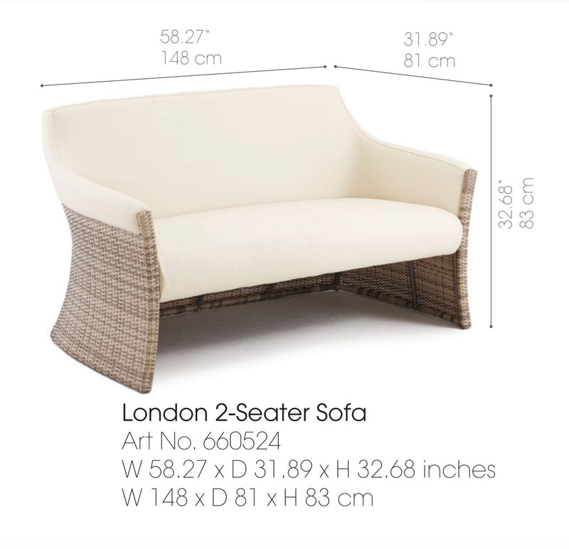 Domus Ventures London 2-Seater Sofa-Patio Pelican