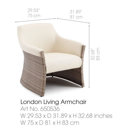 Domus Ventures London Living Armchair-Patio Pelican