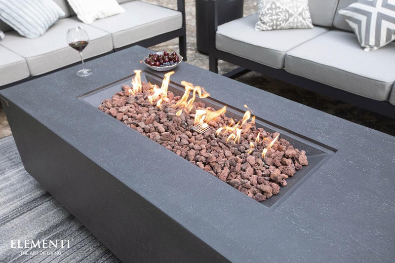 Elementi Andes Fire Table - Dark Gray-Patio Pelican