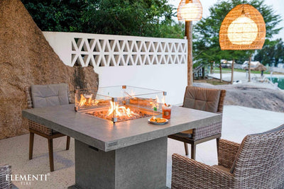 Elementi Birmingham Fire Pit Dining Table-Patio Pelican