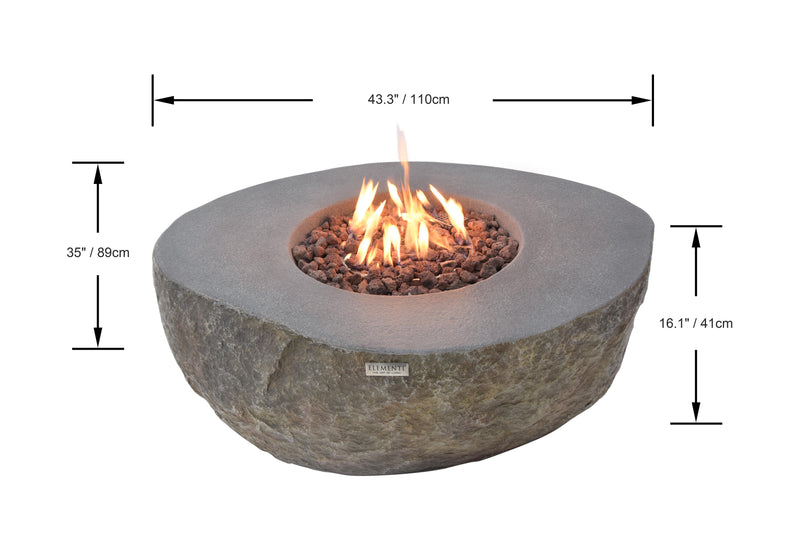 Elementi Boulder Fire Table-Patio Pelican