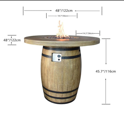Elementi Lafite Fire Table-Patio Pelican
