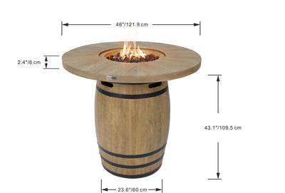 Elementi Lafite Fire Table-Patio Pelican