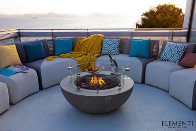 Elementi Lunar Bowl Fire Table-Patio Pelican