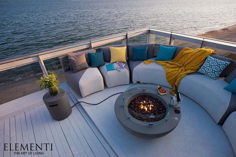 Elementi Lunar Bowl Fire Table-Patio Pelican