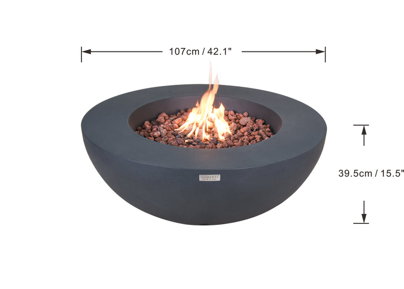 Elementi Lunar Bowl Fire Table-Patio Pelican