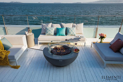 Elementi Lunar Bowl Fire Table-Patio Pelican