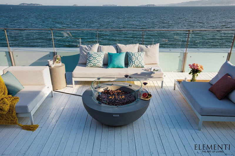 Elementi Lunar Bowl Fire Table-Patio Pelican