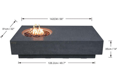 Elementi Metropolis Fire Table-Patio Pelican