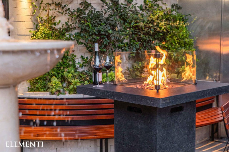 Elementi Montreal Fire Pit Bar Table-Patio Pelican