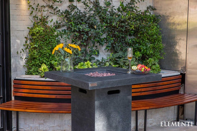 Elementi Montreal Fire Pit Bar Table-Patio Pelican