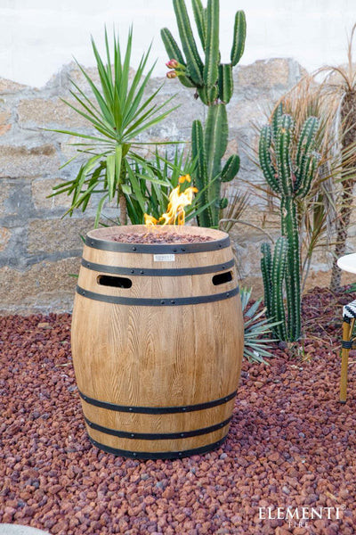 Elementi Napa Barrel Fire Pit-Patio Pelican