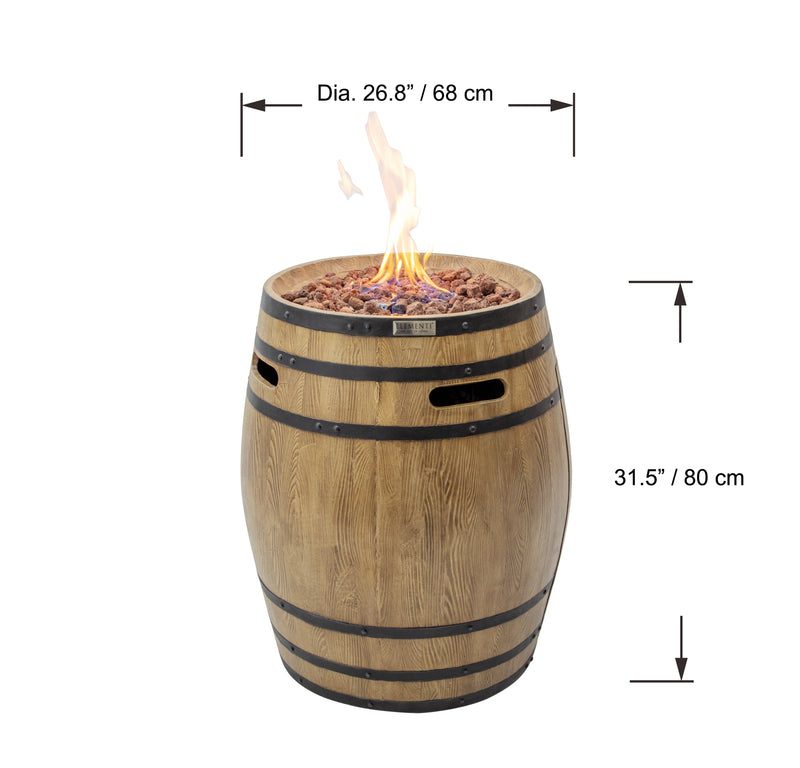 Elementi Napa Barrel Fire Pit-Patio Pelican