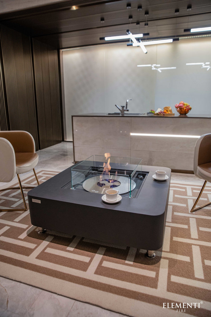 Elementi Perth Ethanol Fire Table - Slate Black-Patio Pelican