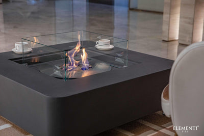 Elementi Perth Ethanol Fire Table - Slate Black-Patio Pelican