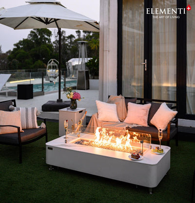 Elementi Plus Athens Porcelain Fire Table-Patio Pelican