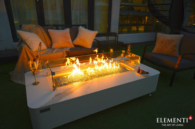 Elementi Plus Athens Porcelain Fire Table-Patio Pelican