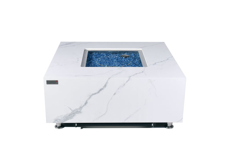 Elementi Plus Bianco Porcelain Fire Table-Patio Pelican