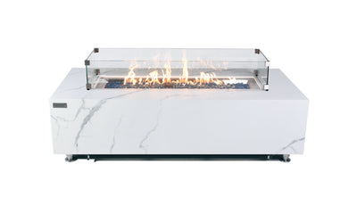 Elementi Plus Carrara Porcelain Fire Table-Patio Pelican