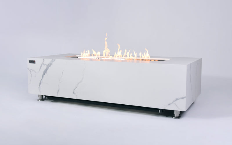 Elementi Plus Carrara Porcelain Fire Table-Patio Pelican