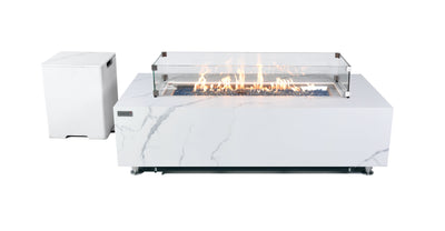 Elementi Plus Carrara Porcelain Fire Table-Patio Pelican