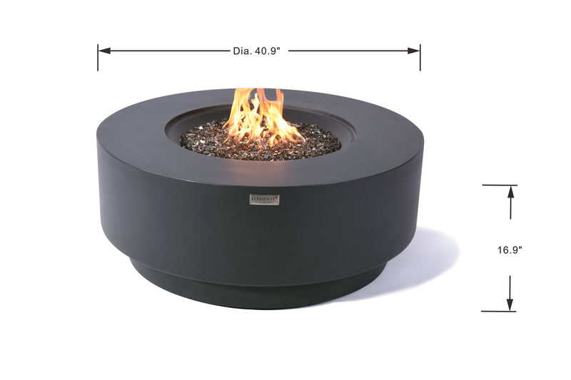 Elementi Plus Nimes Round Fire Table-Patio Pelican