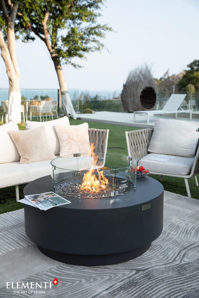 Elementi Plus Nimes Round Fire Table-Patio Pelican