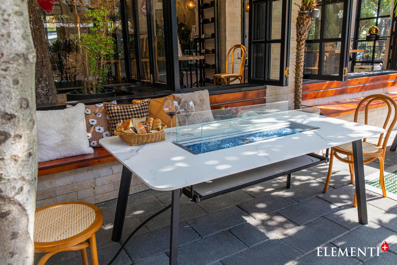 Elementi Plus Oslo Marble Porcelain Dining Table-Patio Pelican