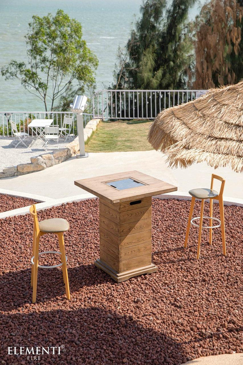 Elementi Rova Fire Pit Bar Table-Patio Pelican