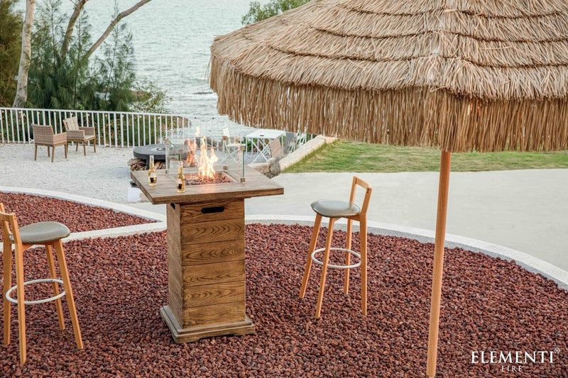 Elementi Rova Fire Pit Bar Table-Patio Pelican