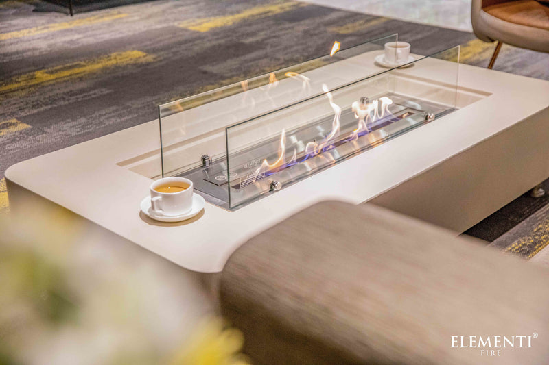 Elementi Sydney Ethanol Fire Table - Cream White-Patio Pelican