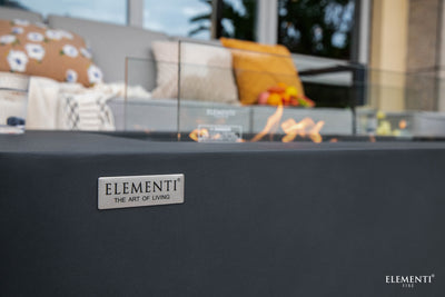 Elementi Sydney Ethanol Fire Table - Slate Black-Patio Pelican