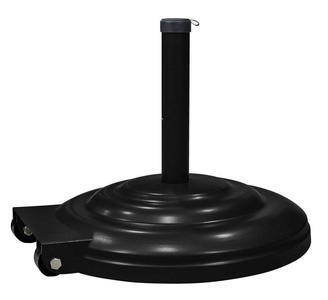 fiberbuilt black patio umbrella base FiberBuilt Aluminum Patio Umbrella Base – Patio Pelican