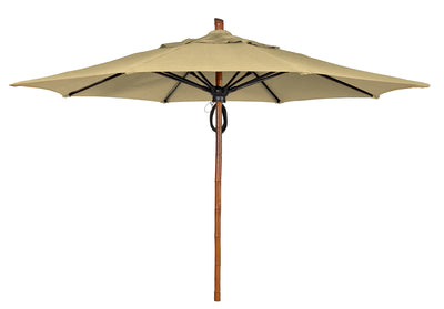 FiberBuilt Bambusa Center Pole Octagon Umbrella-Patio Pelican